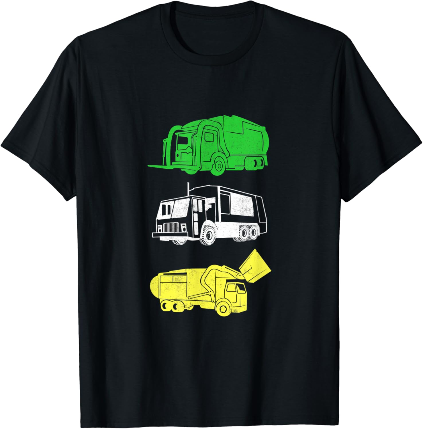 Garbage Truck Trash Day Tee City Waste Disposal Dumpster